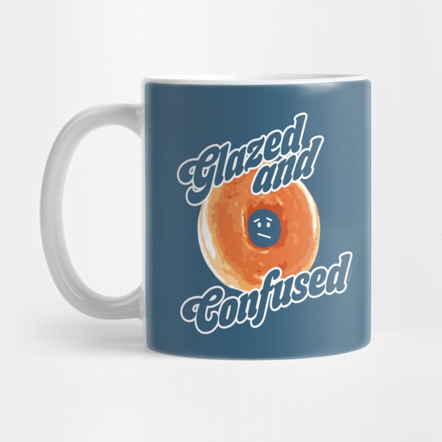 Glazed and Confused - funny retro 70s donut design by eBrushDesign